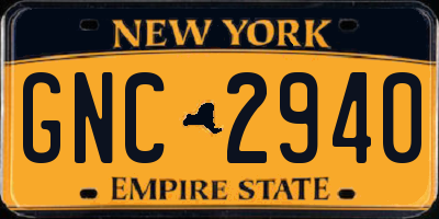 NY license plate GNC2940