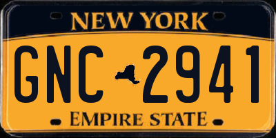 NY license plate GNC2941