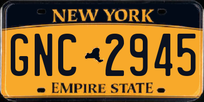 NY license plate GNC2945