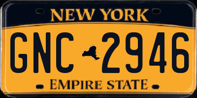 NY license plate GNC2946