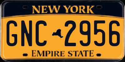 NY license plate GNC2956