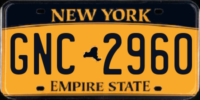 NY license plate GNC2960