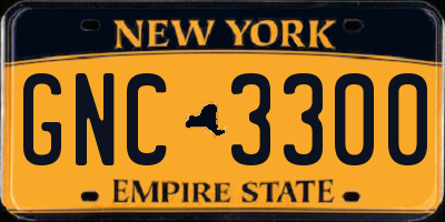 NY license plate GNC3300