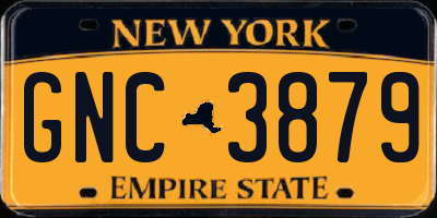 NY license plate GNC3879