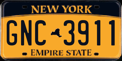 NY license plate GNC3911