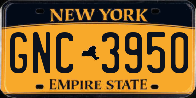 NY license plate GNC3950