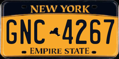 NY license plate GNC4267