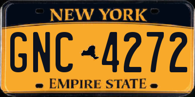 NY license plate GNC4272