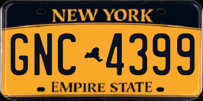 NY license plate GNC4399
