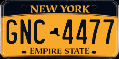 NY license plate GNC4477