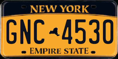NY license plate GNC4530