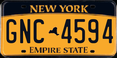NY license plate GNC4594