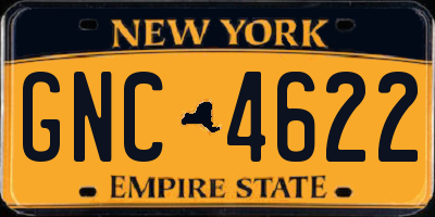 NY license plate GNC4622