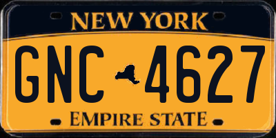 NY license plate GNC4627