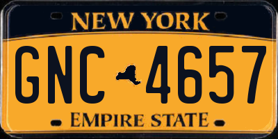 NY license plate GNC4657