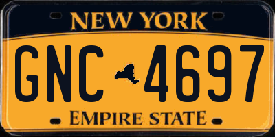 NY license plate GNC4697