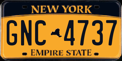 NY license plate GNC4737