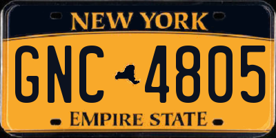 NY license plate GNC4805