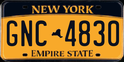 NY license plate GNC4830