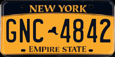 NY license plate GNC4842