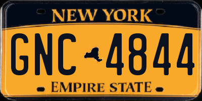NY license plate GNC4844
