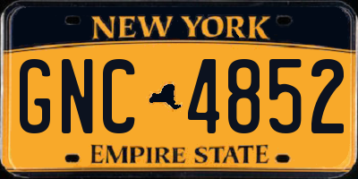 NY license plate GNC4852