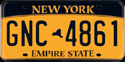 NY license plate GNC4861