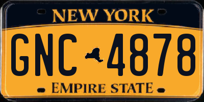 NY license plate GNC4878