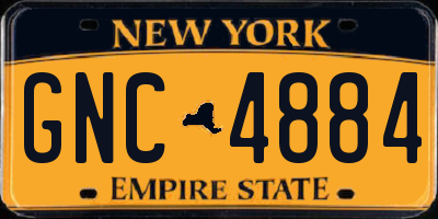 NY license plate GNC4884
