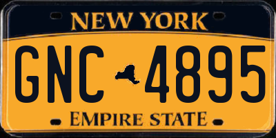 NY license plate GNC4895