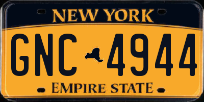 NY license plate GNC4944