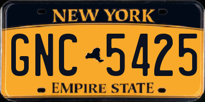 NY license plate GNC5425