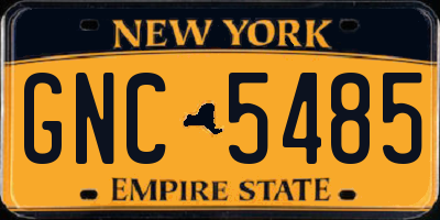 NY license plate GNC5485