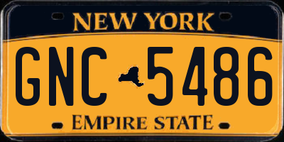 NY license plate GNC5486