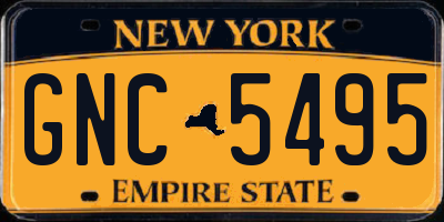 NY license plate GNC5495