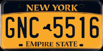 NY license plate GNC5516