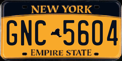 NY license plate GNC5604