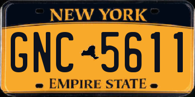 NY license plate GNC5611