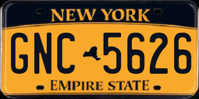 NY license plate GNC5626