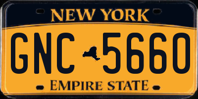 NY license plate GNC5660