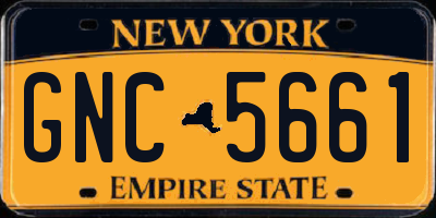 NY license plate GNC5661