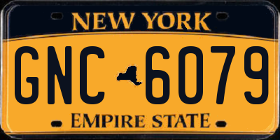 NY license plate GNC6079