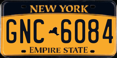 NY license plate GNC6084