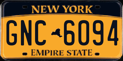 NY license plate GNC6094