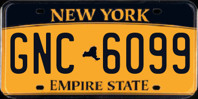 NY license plate GNC6099