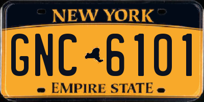 NY license plate GNC6101