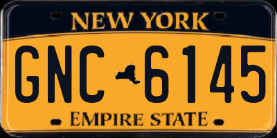NY license plate GNC6145