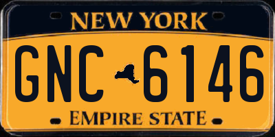 NY license plate GNC6146