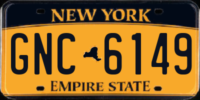 NY license plate GNC6149