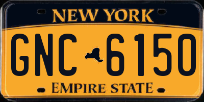 NY license plate GNC6150